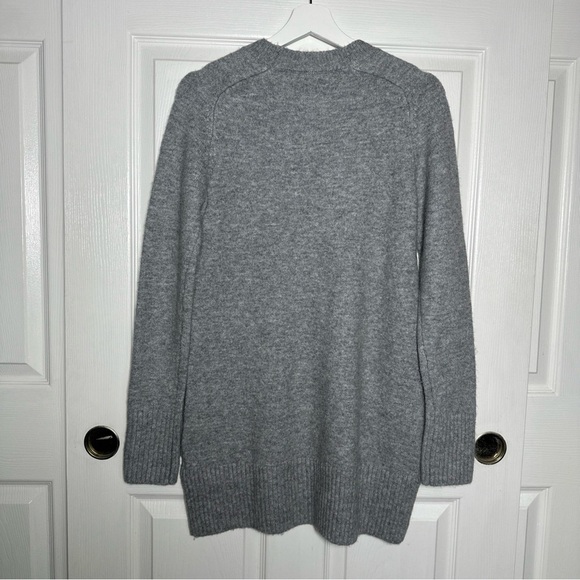 ZARA Women’s Soft Knit Sweater Dress XSmall Heather Grey Preppy Office Normie - Picture 3 of 15